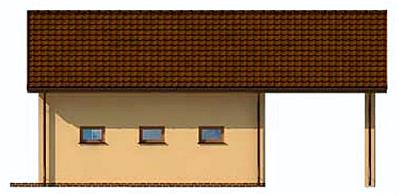 G213 garaż dwustanowiskowy z pomieszczeniami gospodarczymi elewacja