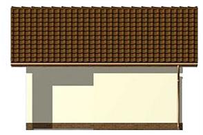 G73 garaż jednostanowiskowy z pomieszczeniem gospodarczym elewacja