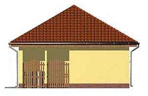 G124 garaż trzystanowiskowy z pomieszczeniem gospodarczym elewacja