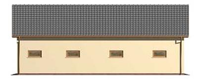 G38 garaż trzystanowiskowy z pomieszczeniami gospodarczymi elewacja