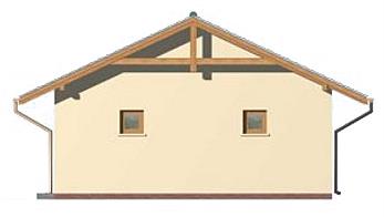 G1a garaż dwustanowiskowy z pomieszczeniem gospodarczym elewacja