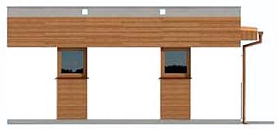 G1a2 garaż dwustanowiskowy z pomieszczeniem gospodarczym elewacja