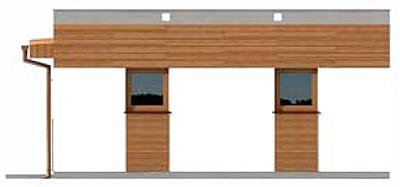 G1a2 garaż dwustanowiskowy z pomieszczeniem gospodarczym elewacja