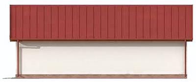 G273 garaż dwustanowiskowy z pomieszczeniem gospodarczym elewacja