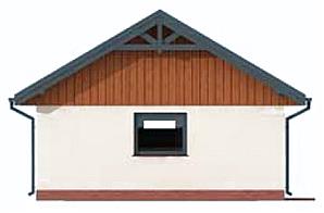 G272 garaż dwustanowiskowy z pomieszczeniem gospodarczym elewacja