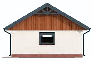 G272 garaż dwustanowiskowy z pomieszczeniem gospodarczym elewacja