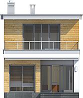 Long II z garażem 1-st. [A] elewacja