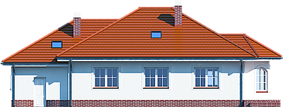 Zadębie średnie z garażem elewacja