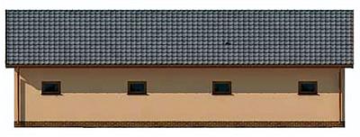 G217 garaż trzystanowiskowy z pomieszczeniami gospodarczymi elewacja