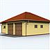 projekt domu G72 garaż dwustanowiskowy z pomieszczeniami rekreacyjnymi i sauną