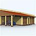 projekt domu G120 garaż dwustanowiskowy z wiatą