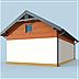 projekt domu G299 garaż trzystanowiskowy z pomieszczeniem gospodarczym i poddaszem użytkowym
