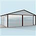 projekt domu GB23 garaż blaszany dwustanowiskowy