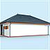 projekt domu G315 garaż dwustanowiskowy z pomieszczeniem gospodarczym i altaną