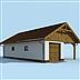 projekt domu G168 garaż z wiatą i pomieszczeniem gospodarczym