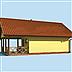 projekt domu G194 garaż jednostanowiskowy z werandą i piwnicą