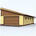 projekt domu G125 garaż dwustanowiskowy z pomieszczeniem gospodarczym