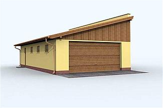 Projekt domu G125 garaż dwustanowiskowy z pomieszczeniem gospodarczym