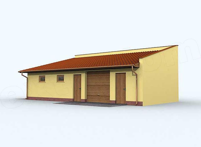 Projekt domu G128 garaż trzystanowiskowy