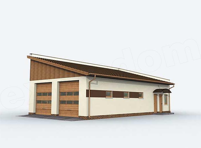 Projekt domu G161 garaż czterostanowiskowy