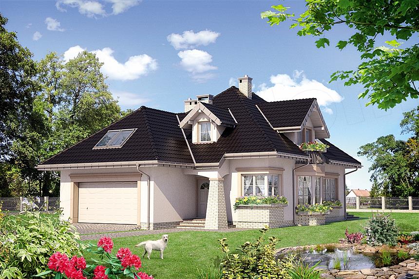 Projekt domu Hortensja Atu - murowana – beton komórkowy