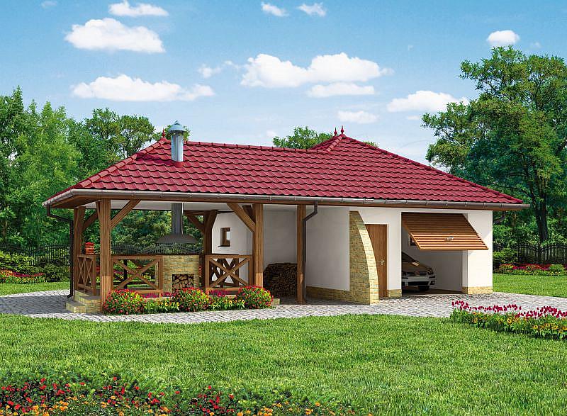 Projekt domu G24 Szkielet drewniany szkielet drewniany budynek gospodarczy