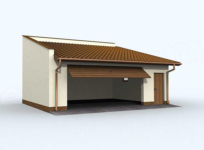 Projekt domu G80 garaż dwustanowiskowy