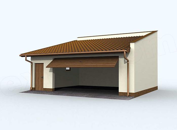 Projekt domu G80 garaż dwustanowiskowy