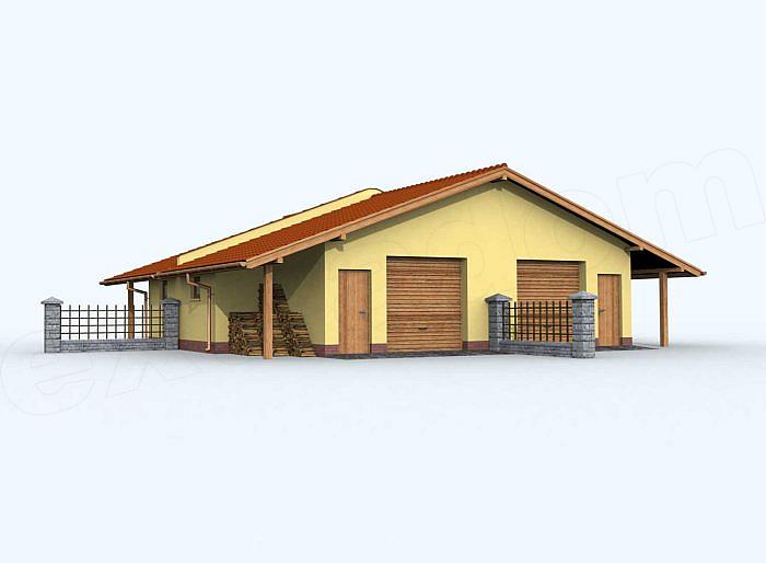 Projekt domu G90 cztery segmenty, projekty garaży