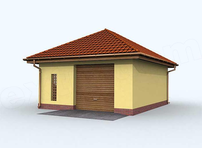 Projekt domu G102 garaż jednostanowiskowy