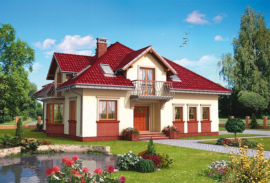 Projekt domu Prymus Lux G2 - murowana – beton komórkowy
