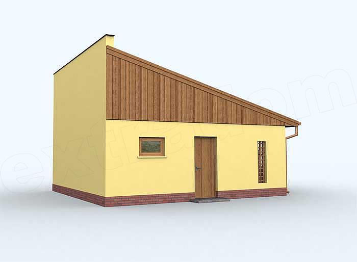 Projekt domu G114 budynek gospodarczy