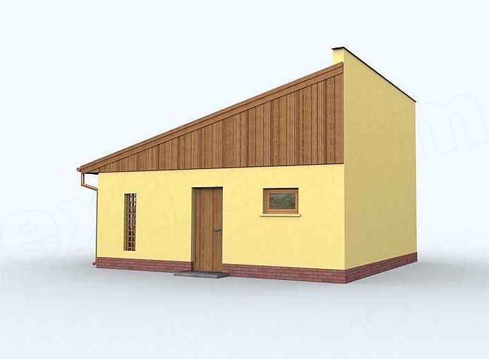 Projekt domu G114 budynek gospodarczy