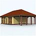 projekt domu G119 garaż dwustanowiskowy z wiatą