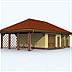 projekt domu G119 garaż dwustanowiskowy z wiatą