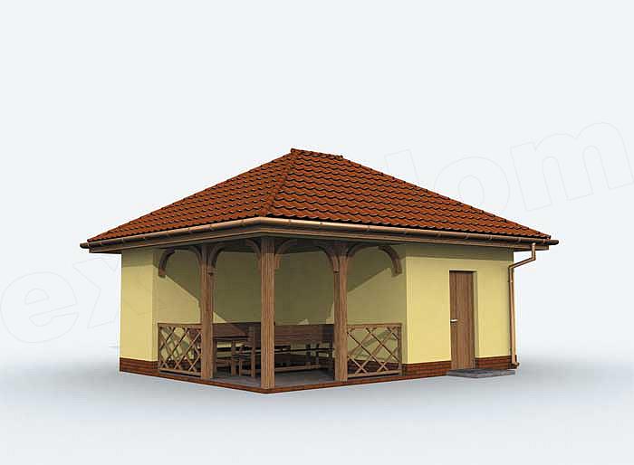 Projekt domu G151 budynek gospodarczy