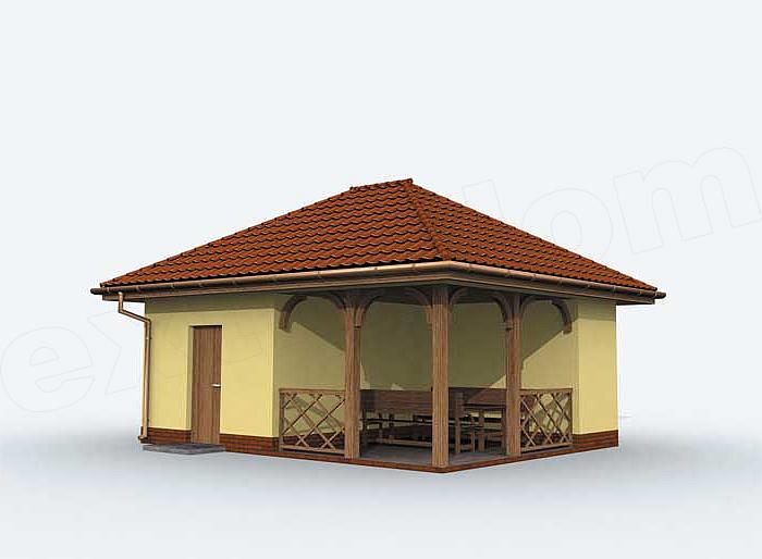 Projekt domu G151 budynek gospodarczy