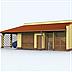 projekt domu G120 garaż dwustanowiskowy z wiatą