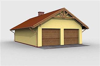 Projekt domu G1m garaż dwustanowiskowy z pomieszczeniem gospodarczym