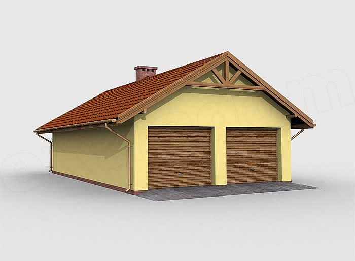 Projekt domu G1m garaż dwustanowiskowy z pomieszczeniem gospodarczym