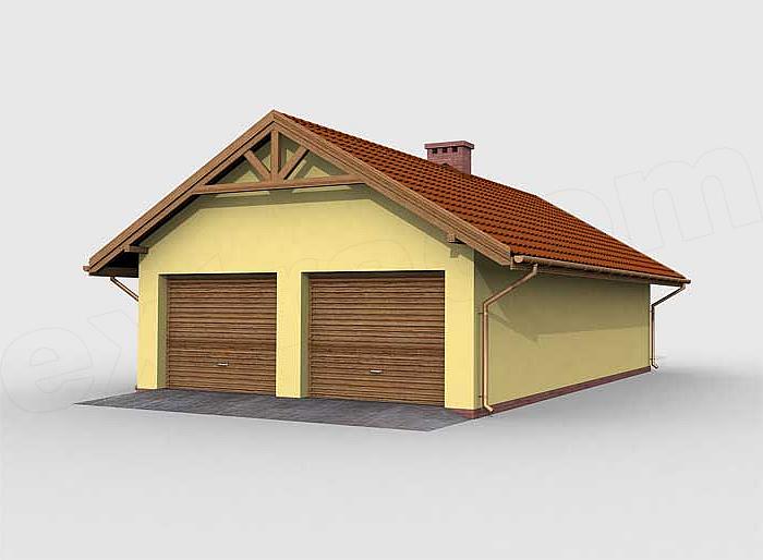 Projekt domu G1m garaż dwustanowiskowy z pomieszczeniem gospodarczym
