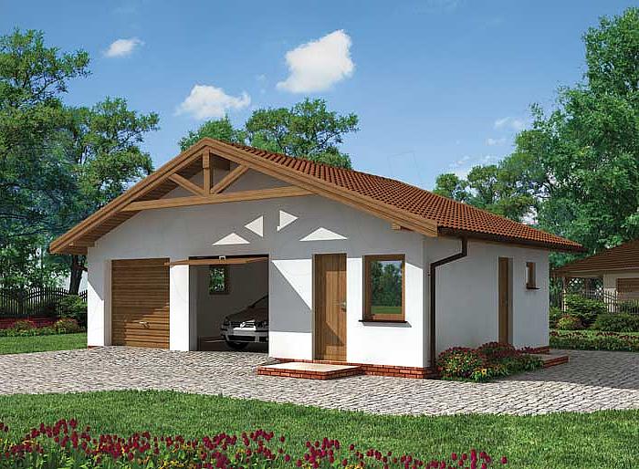 Projekt domu G3 garaż dwustanowiskowy z pomieszczeniami gospodarczymi