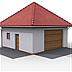 projekt domu G12 garaż jednostanowiskowy z podpiwniczeniem
