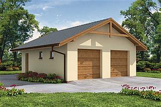 Projekt domu G1a garaż dwustanowiskowy z pomieszczeniem gospodarczym