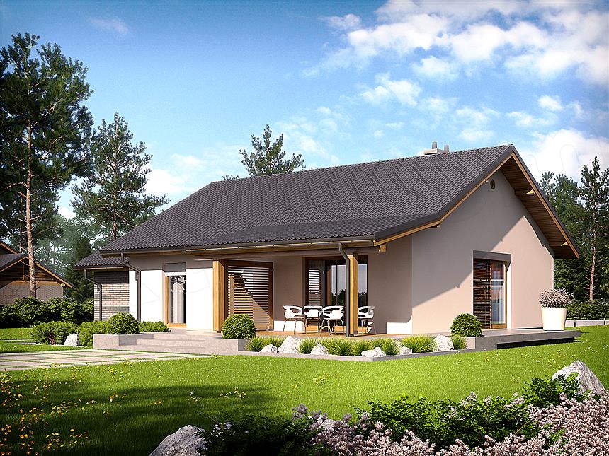 Projekt domu Kornel II (z wiatą) energo