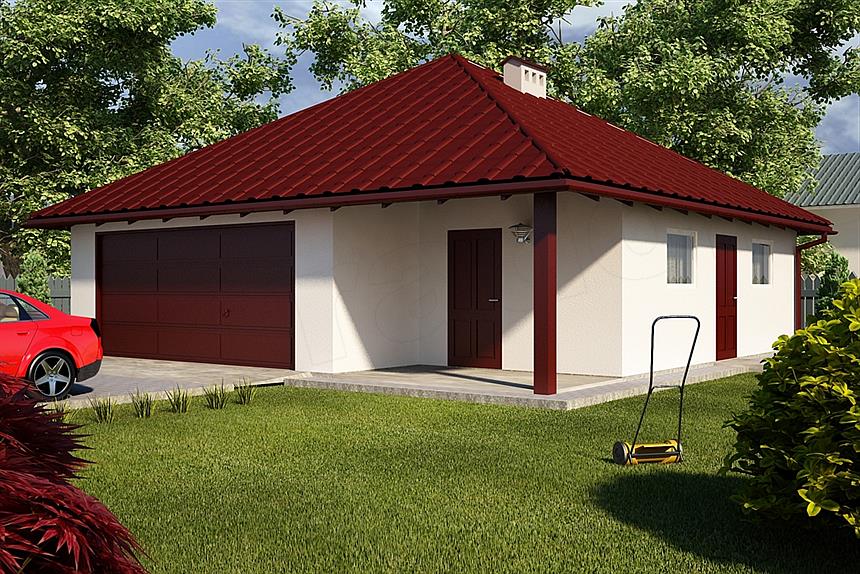 Projekt domu G27 - Budynek garażowo - gospodarczy