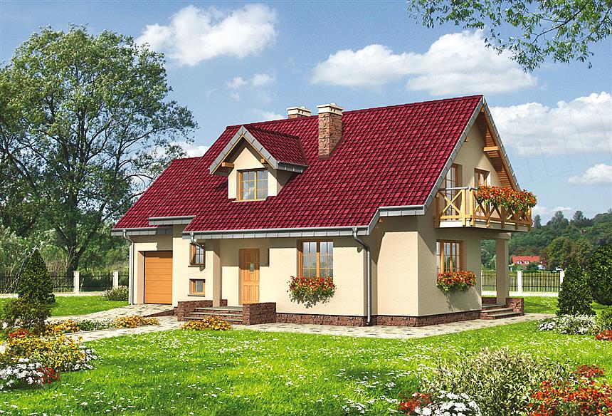 Projekt domu Prymulka Bona - murowana – beton komórkowy