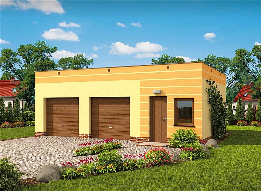 Projekt domu G85a budynek gospodarczy