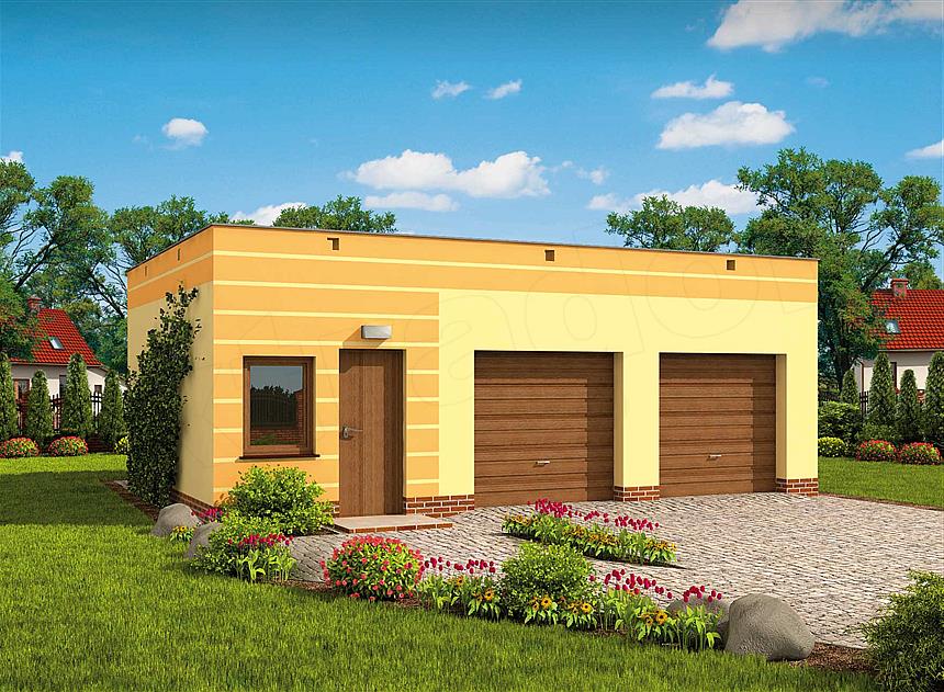 Projekt domu G85a budynek gospodarczy