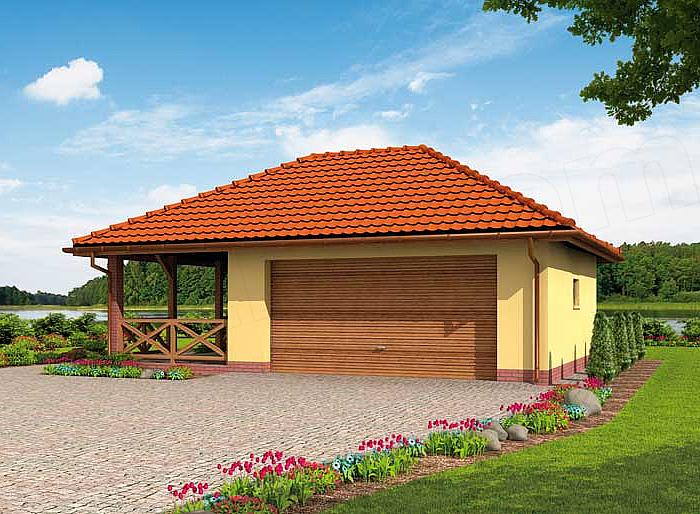 Projekt domu G59 budynek gospodarczy